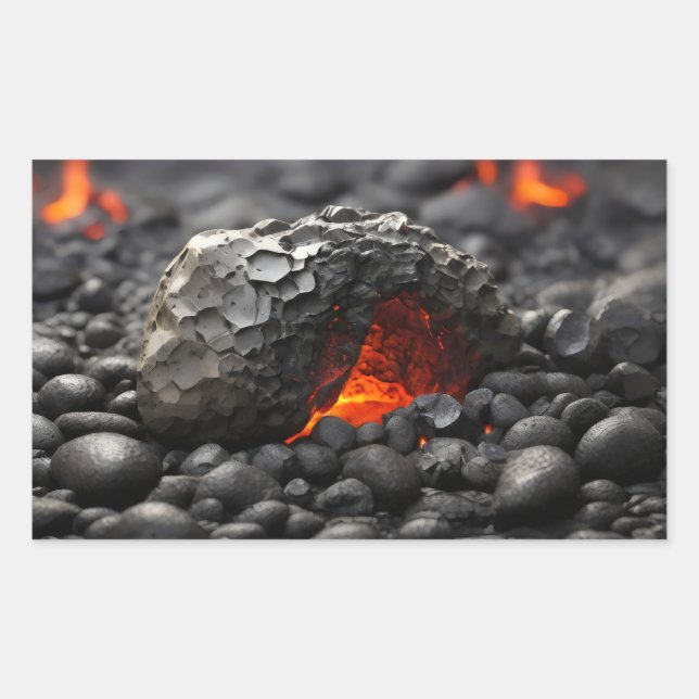 Sticker Rectangulaire Roche volcanique (Devant)