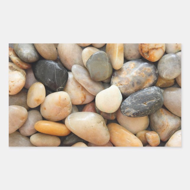 Sticker Rectangulaire Rochers, galets et pierres (Devant)