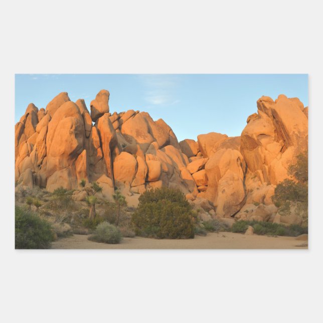 Sticker Rectangulaire Roches de coucher de soleil à Joshua Tree (Devant)
