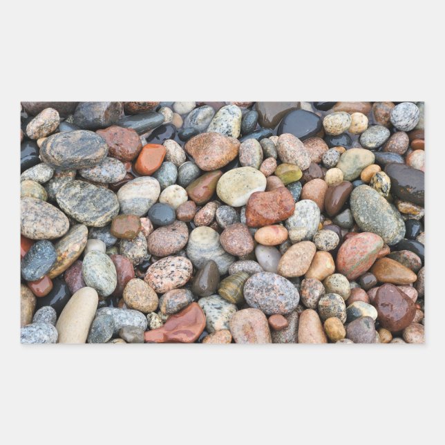 Sticker Rectangulaire Roches du lac Supérieur (Devant)