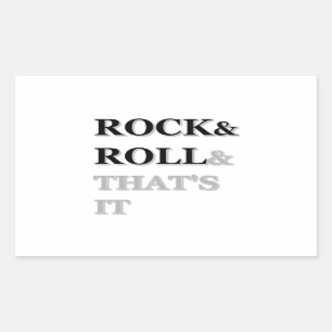 Sticker Rectangulaire Rock and Roll Et c'est tout