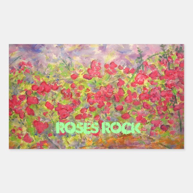 Sticker Rectangulaire Rock rose (Devant)