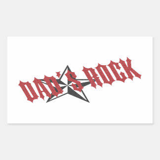 Sticker Rectangulaire Rock Star Papa ~ Fête des pères