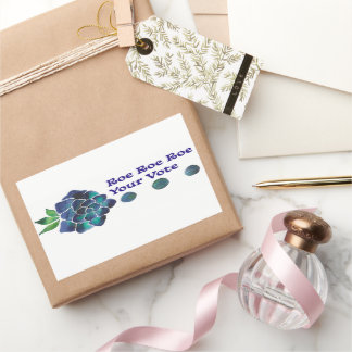 Sticker Rectangulaire Roe Roe Roe Votre vote Blue Watercolor Rose