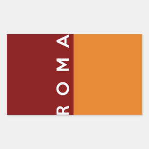 Sticker Rectangulaire rome roma ville drapeau italie pays nom du texte