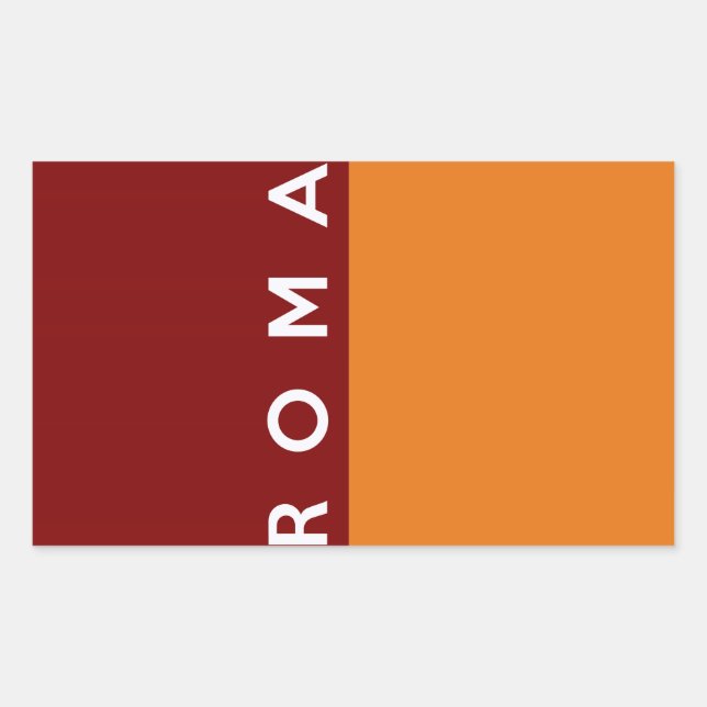 Sticker Rectangulaire rome roma ville drapeau italie pays nom du texte (Devant)