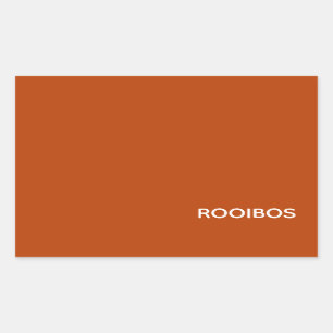 Sticker Rectangulaire Rooibos rouge brun nom de couleur