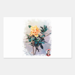Sticker Rectangulaire Rosa/Rose
