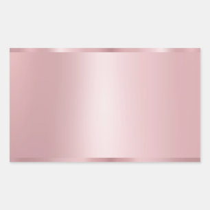 Sticker Rectangulaire Rose branché Gold Modern Elegant Blank Modèle