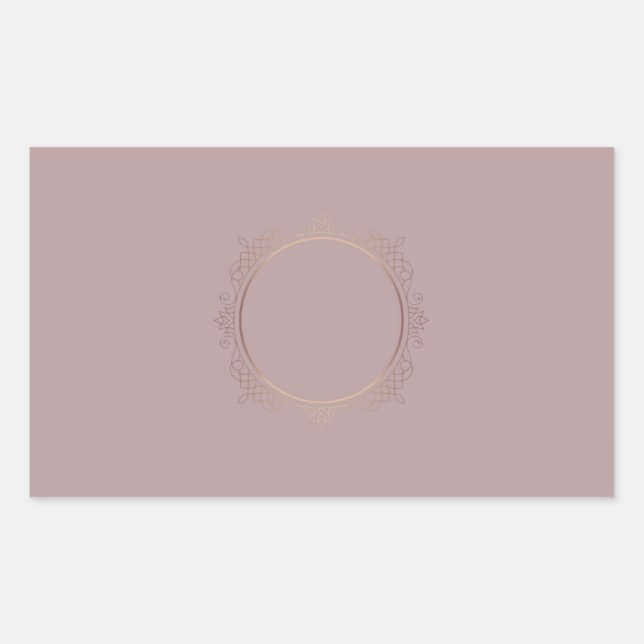 Sticker Rectangulaire Rose Gold Ajouter votre Modèle Creative Blank (Devant)