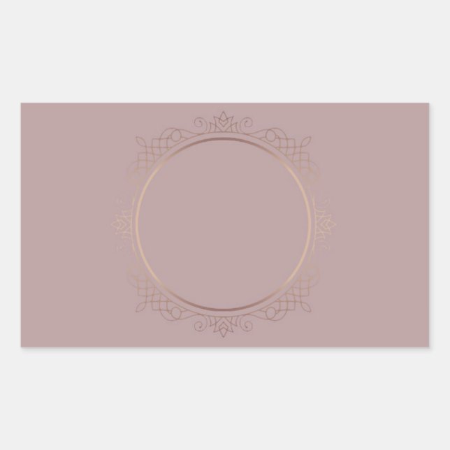 Sticker Rectangulaire Rose Gold Blank Moderne Modèle Personnalisé élégan (Devant)