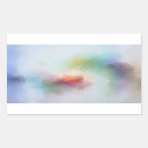 Sticker Rectangulaire Rose Rouge Jaune Orange Bleu Vert Personnalisé