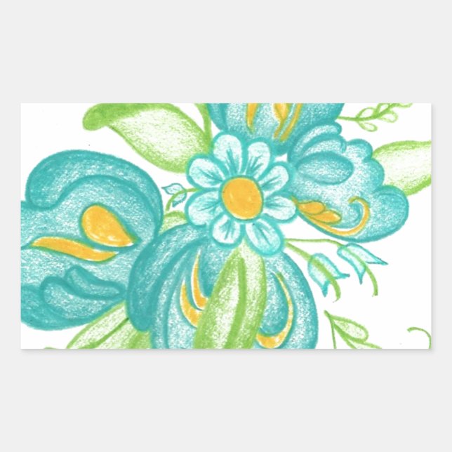 Sticker Rectangulaire Rosemal par Neeter (Devant)