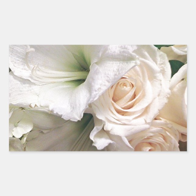 Sticker Rectangulaire Roses de l'amour Lys de la vie_ (Devant)