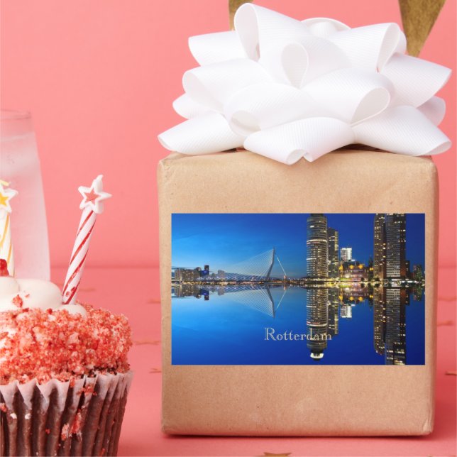 Sticker Rectangulaire Rotterdam, Landscape Photograph (Fête)