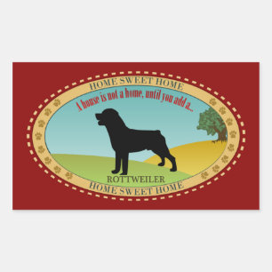 Sticker Rectangulaire Rottweiler