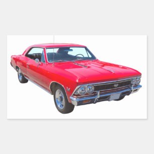 Sticker Rectangulaire Rouge 1966 Chevelle SS 396