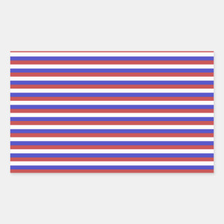 Sticker Rectangulaire Rouge, Blanc et Bleu.