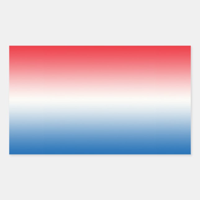 Sticker Rectangulaire Rouge blanc et bleu Ombre (Devant)