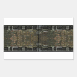 Sticker Rectangulaire Rouille métallique