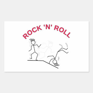 Sticker Rectangulaire Rouleau Rock 'N'