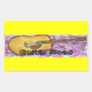 Sticker Rectangulaire Route de la Guitare