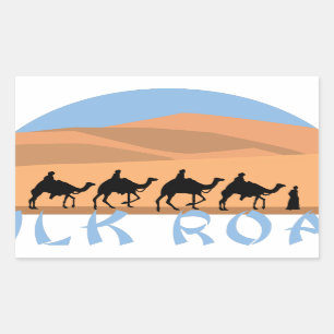 Sticker Rectangulaire Route en soie