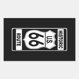 Sticker Rectangulaire Route historique 66