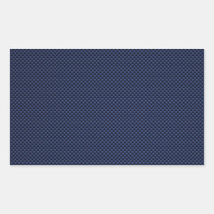 Sticker Rectangulaire Royal Blue Automotive Carbon Fiber Tressage d'impr