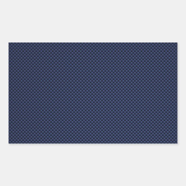 Sticker Rectangulaire Royal Blue Automotive Carbon Fiber Tressage d'impr (Devant)