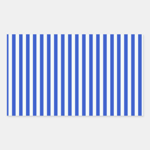 Sticker Rectangulaire Royal Blue Combination Stripes par Shirley Taylor
