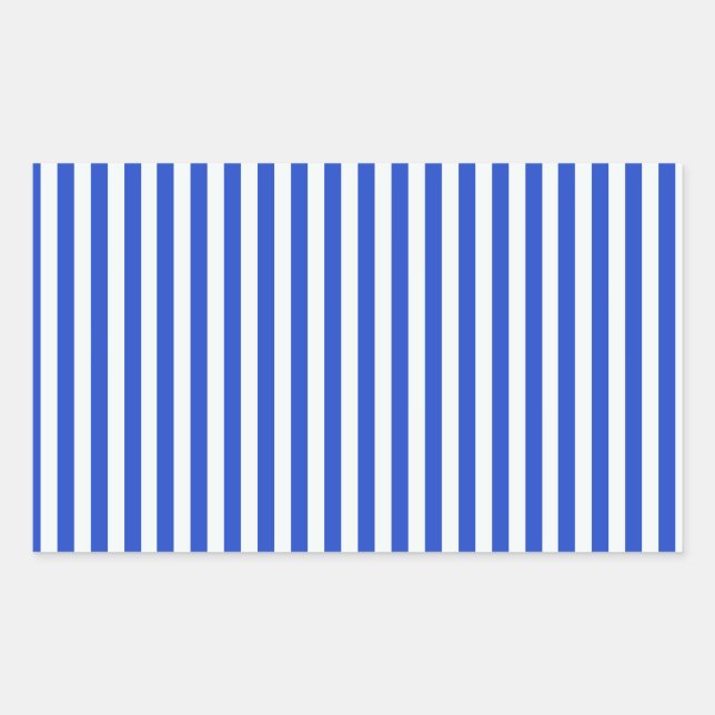 Sticker Rectangulaire Royal Blue Combination Stripes par Shirley Taylor (Devant)