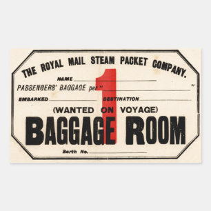 Sticker Rectangulaire Royal Mail Steam Packet Co