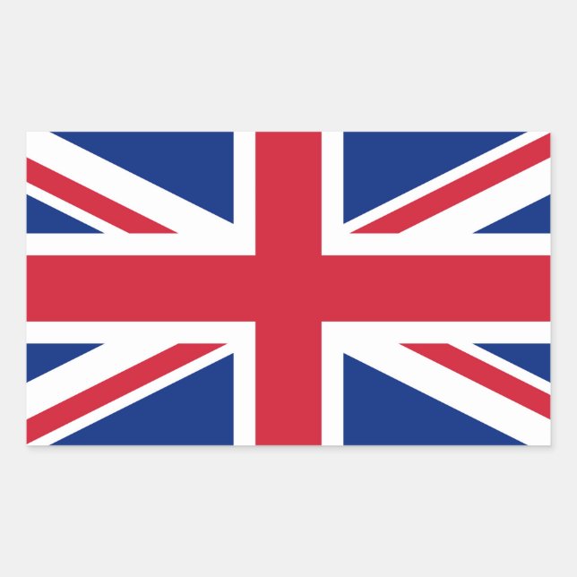 Sticker Rectangulaire Royaume-Uni Union Jack Drapeau des colonies britan (Devant)