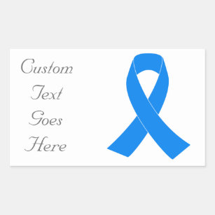 Sticker Rectangulaire Ruban de sensibilisation au bleu clair