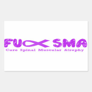 Sticker Rectangulaire Ruban de sensibilisation Fu SMA violet