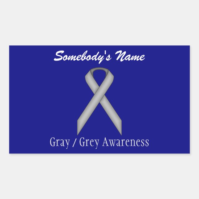 Sticker Rectangulaire Ruban standard gris par Kenneth Yoncich (Devant)