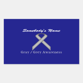 Sticker Rectangulaire Ruban standard gris par Kenneth Yoncich