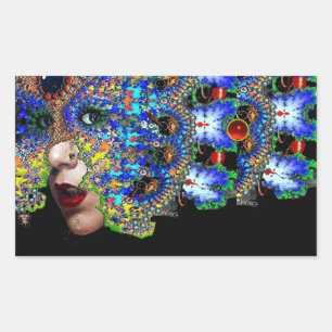 Sticker Rectangulaire Rubis rouge EPHÉMERAL