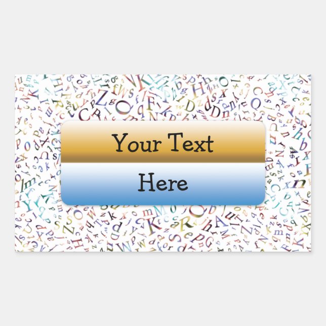 Sticker Rectangulaire Rubrique de lettre (Devant)