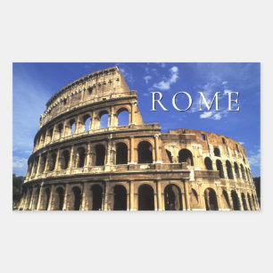 Sticker Rectangulaire Ruines célèbres du Colisée   Rome Italie