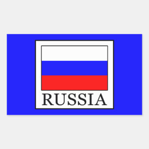 Sticker Rectangulaire Russie