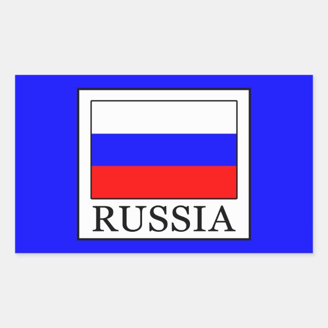 Sticker Rectangulaire Russie (Devant)