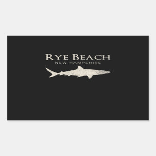 Sticker Rectangulaire Rye Beach New Hampshire - Cadeaux d'amoureux des r