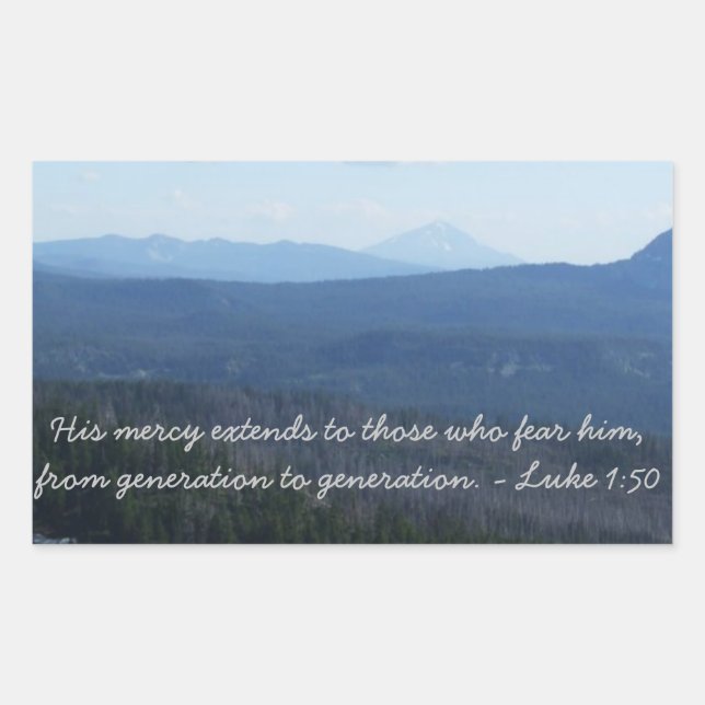 Sticker Rectangulaire Sa miséricorde (Devant)