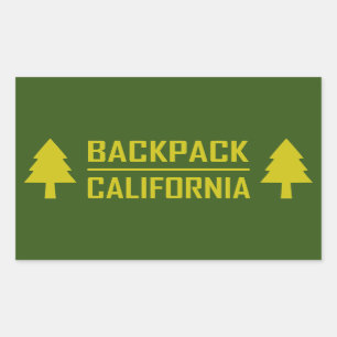 Sticker Rectangulaire Sac à dos Californie