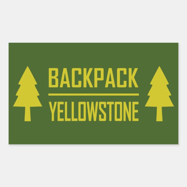 Sticker Rectangulaire Sac à dos Yellowstone (Devant)