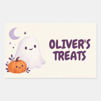Sticker Rectangulaire Sac personnalisé de friandises d'Halloween de fant