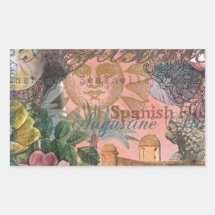 Sticker Rectangulaire saint augustine florida voyage art antique
