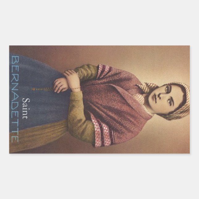 STICKER RECTANGULAIRE SAINT BERNADETTE (Devant)